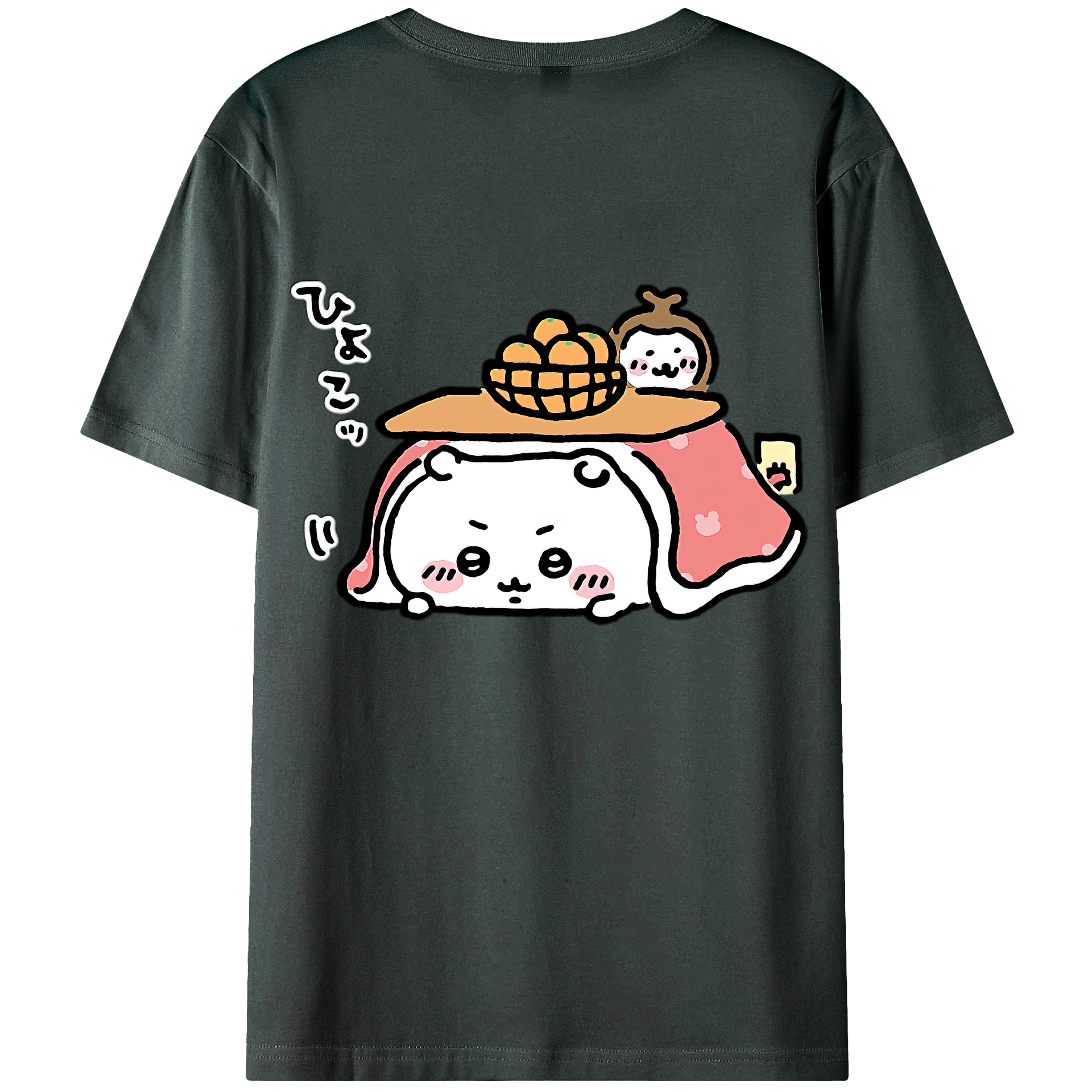 （画像用） ちいかわ ちいかわ Chii-kawa chiikawa 綿100％ メンズ半袖Tシャツ（バックプリント） 通気性
